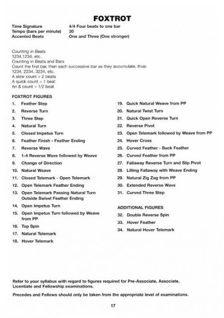 Technique Of Ballroom Dancing - The Foxtrot (6th Edition)