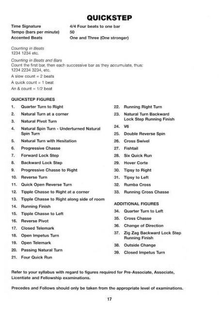 Technique Of Ballroom Dancing - The Quickstep (6th Edition)